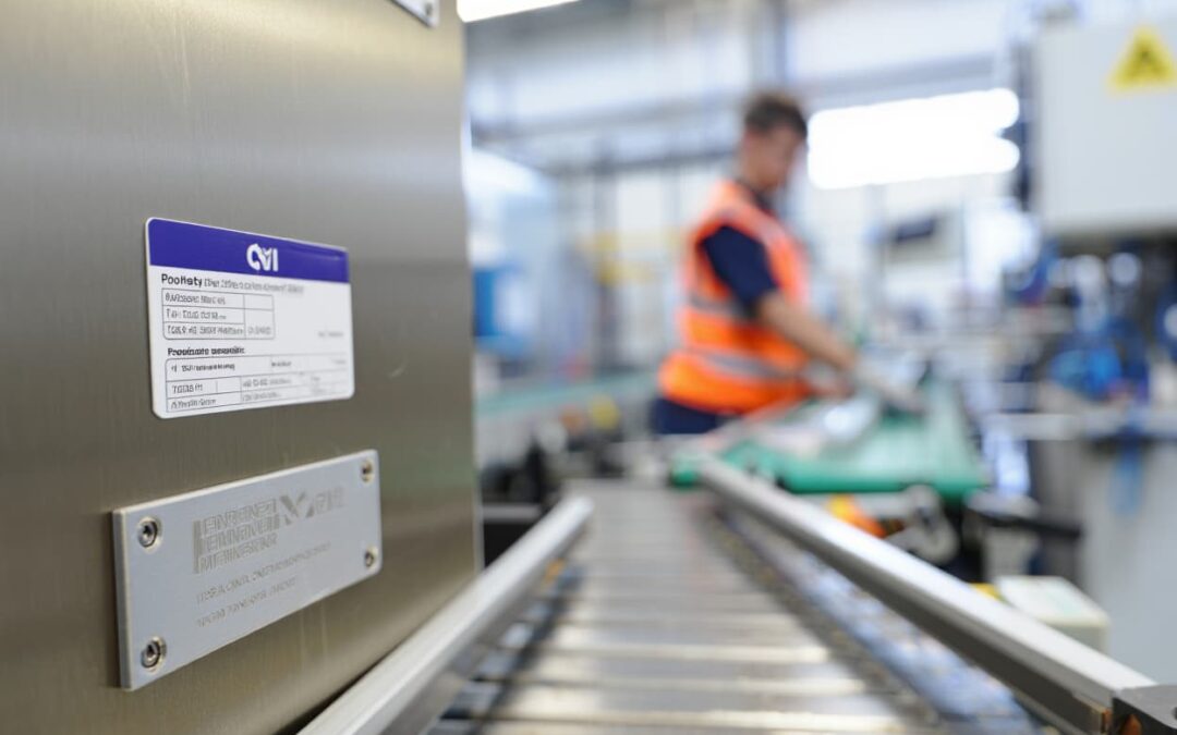 étiquette technique production industrielle